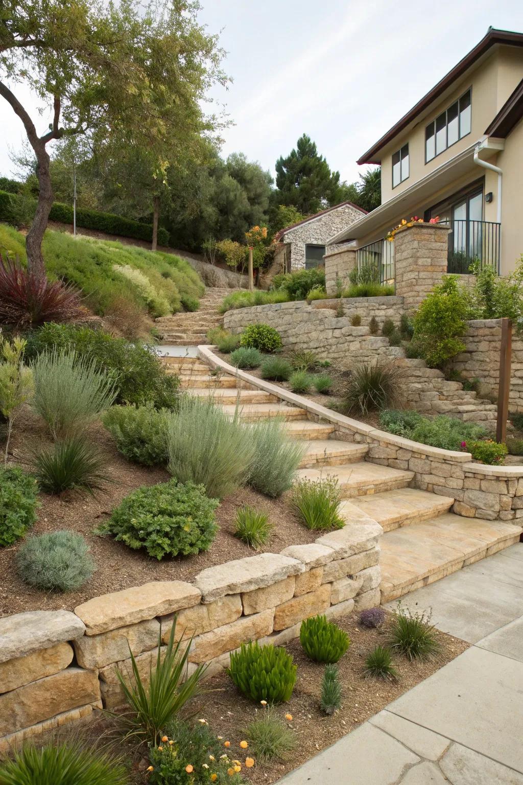 Terracing elevates both aesthetics and functionality.