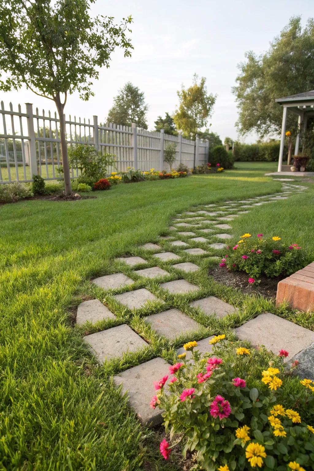 Water-permeable blocks blend sustainability and style.