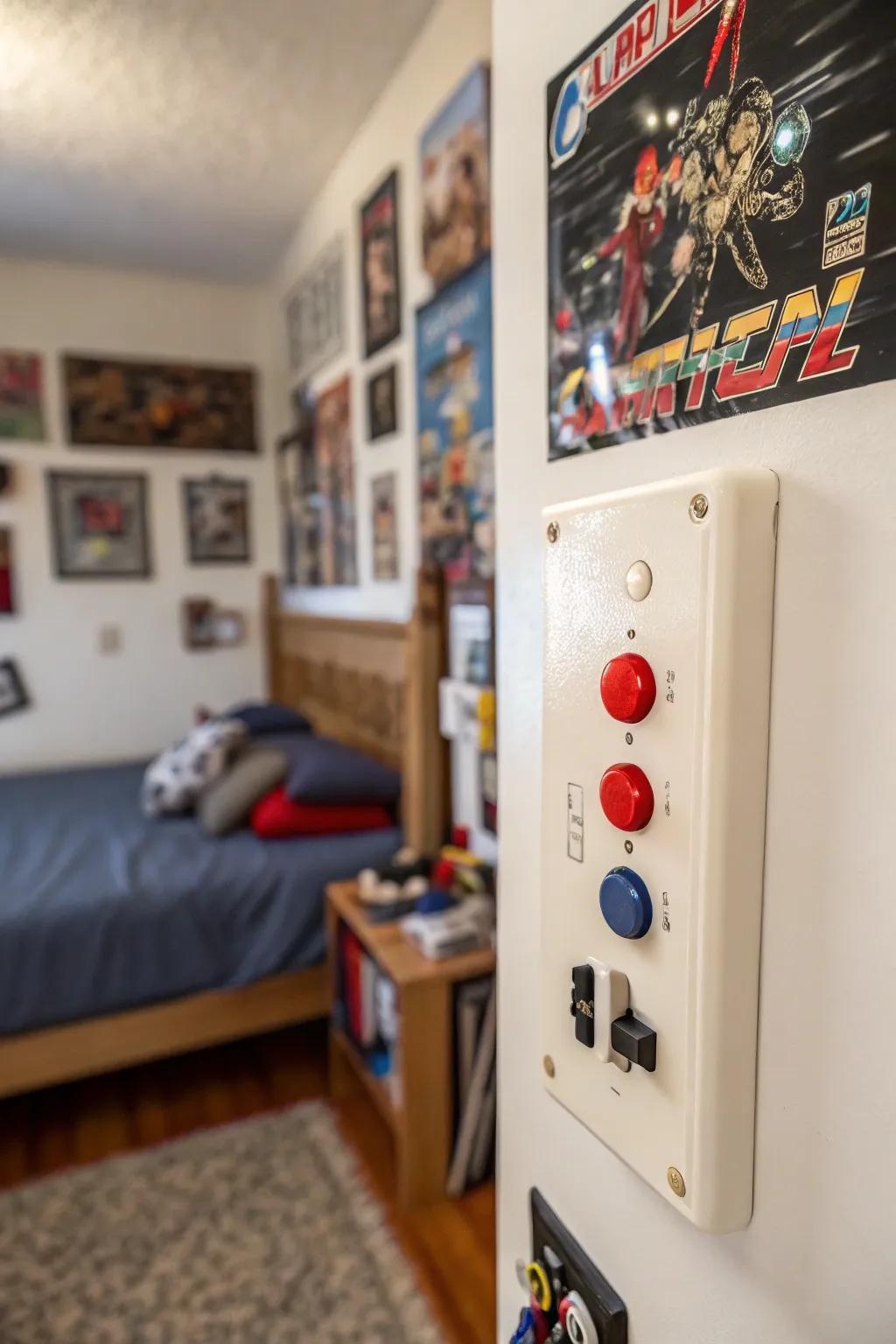 The arcade game-inspired cover turns your switch into a focal point.