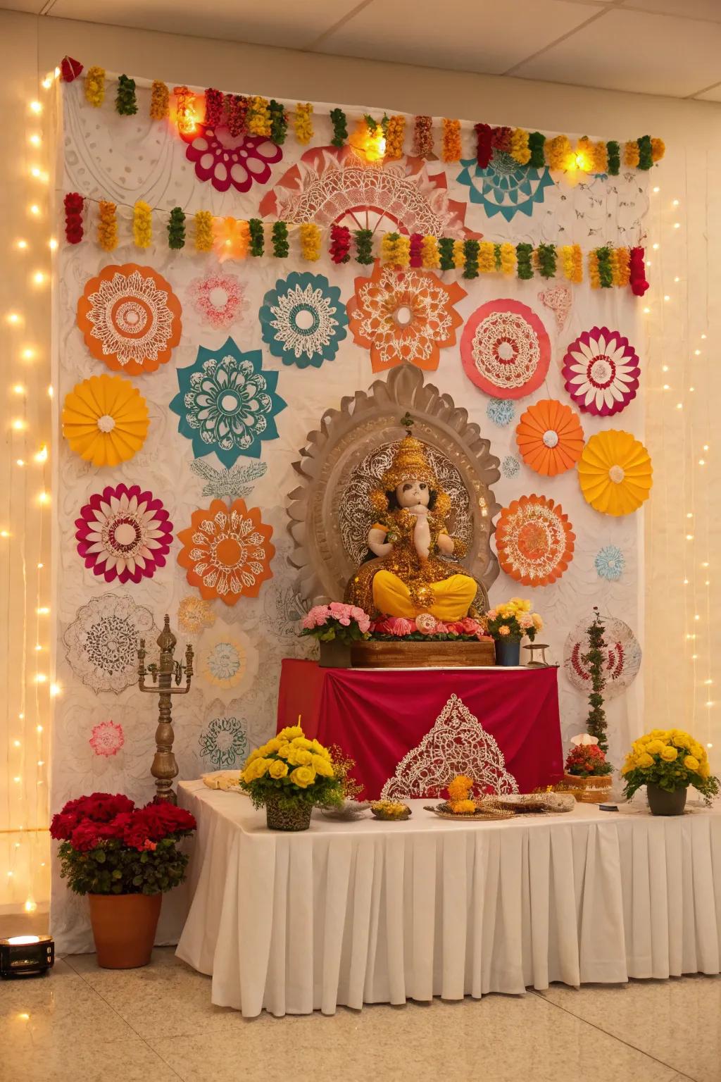 A lively and spirited sheet point for Ganpati.