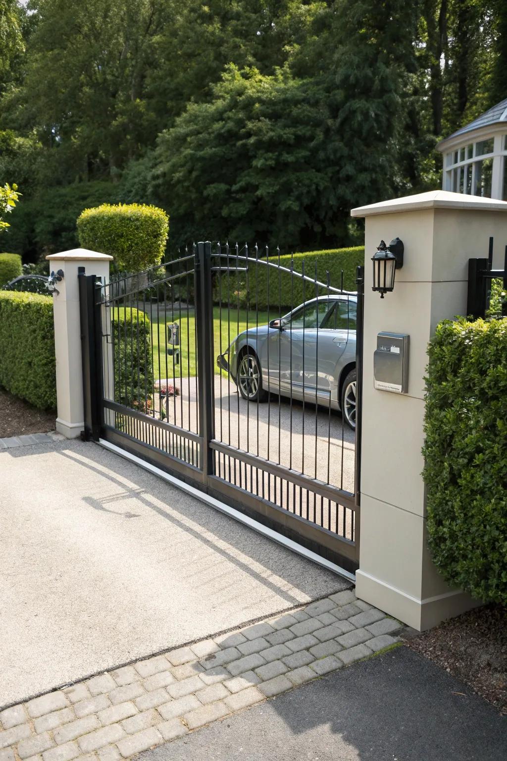 Automatic gate that's both handy and classy.