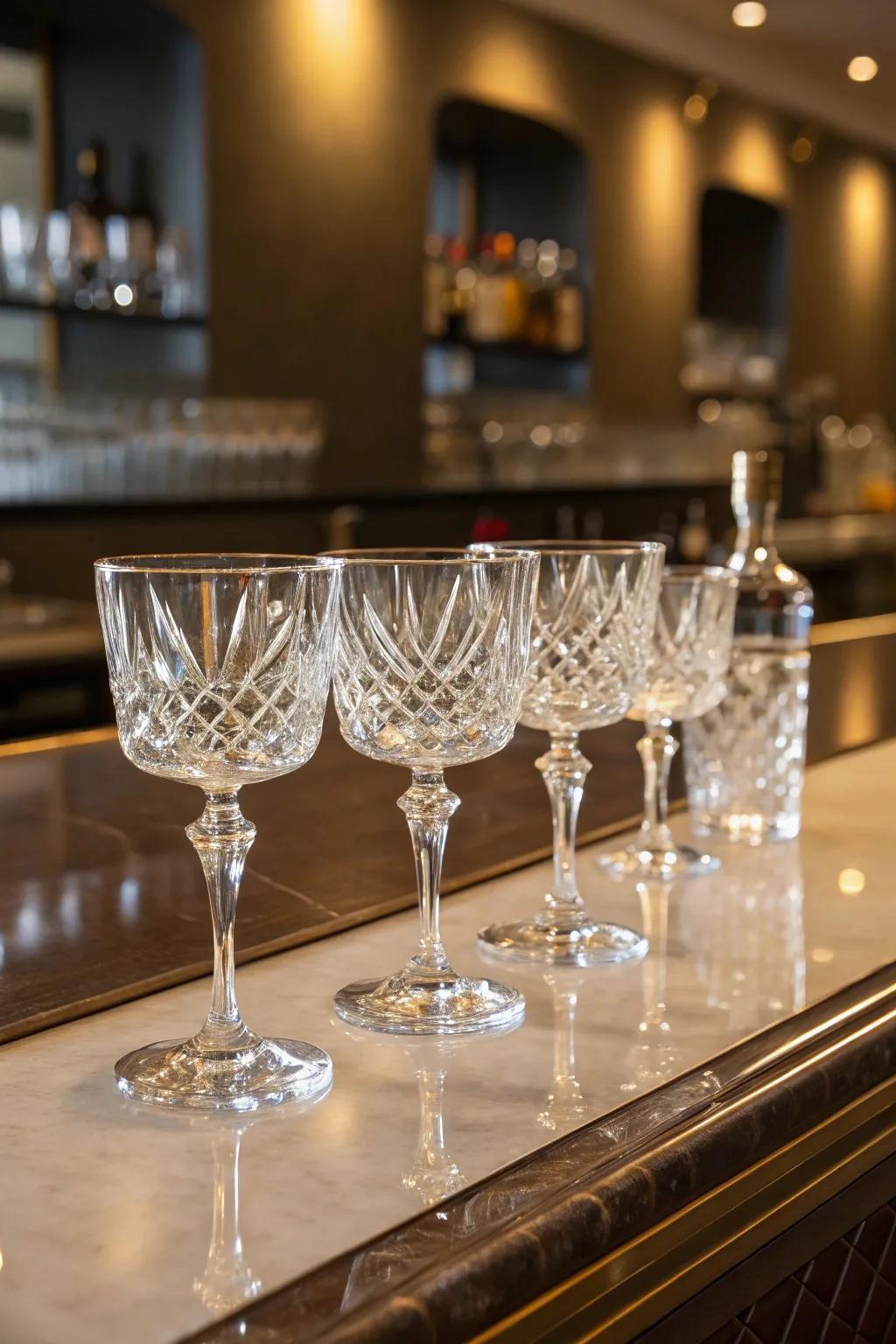Elevate drinks with a refined drinkware assortment.