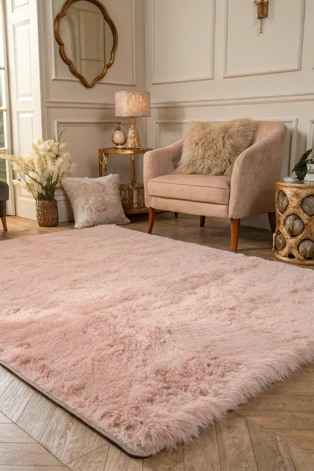 A soft rug brings warmth and texture to your space.