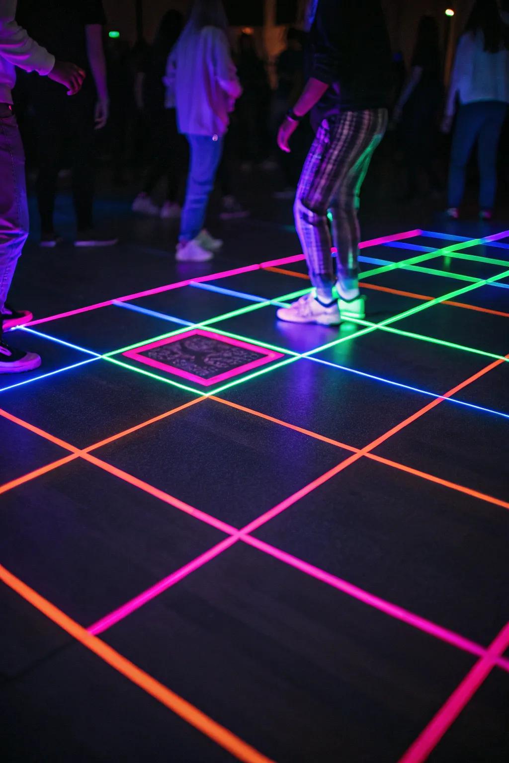 Get your groove on with a glowing dance floor.