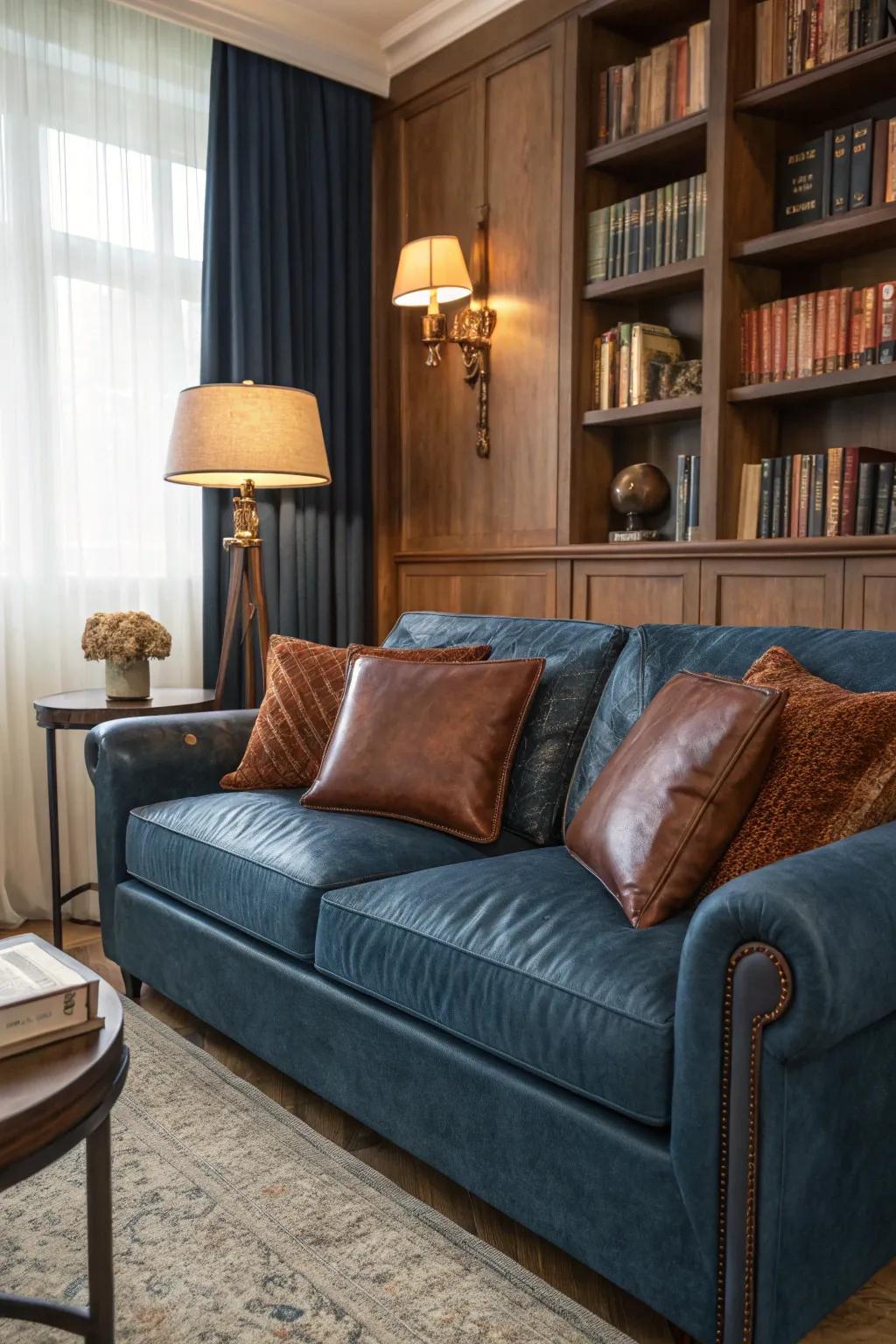 Lavish fabrics encourage you to relax and linger awhile.