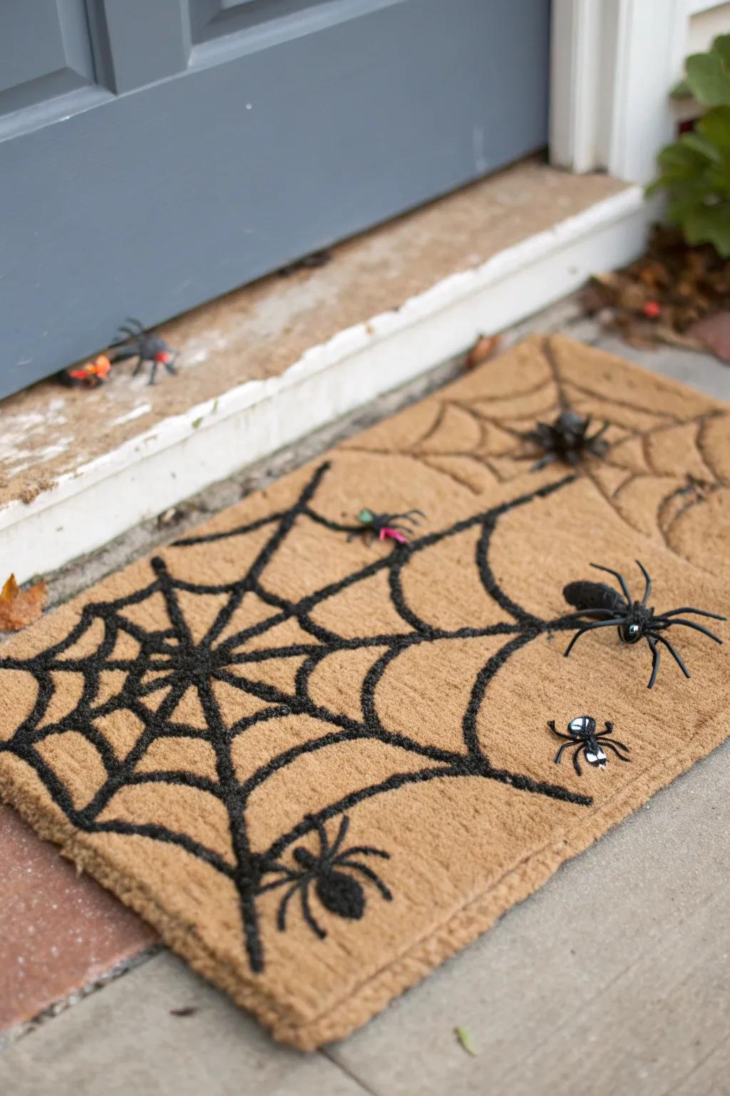 Spider webs and creepy crawlies for a truly eerie entrance.