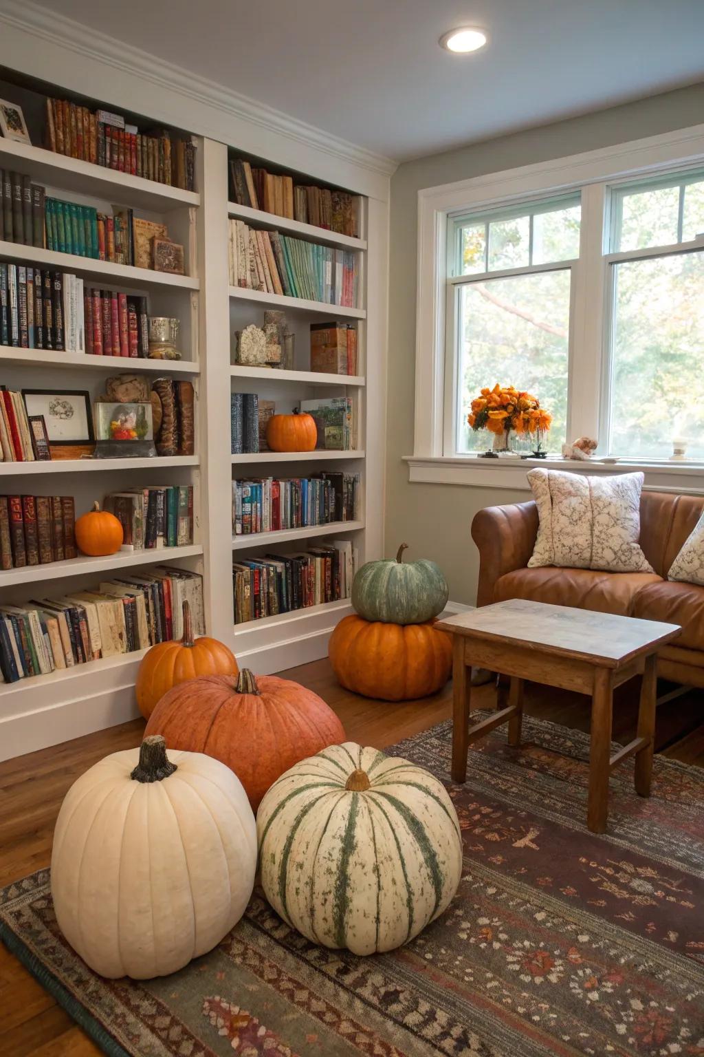Gourds bring Halloween charm to any area.