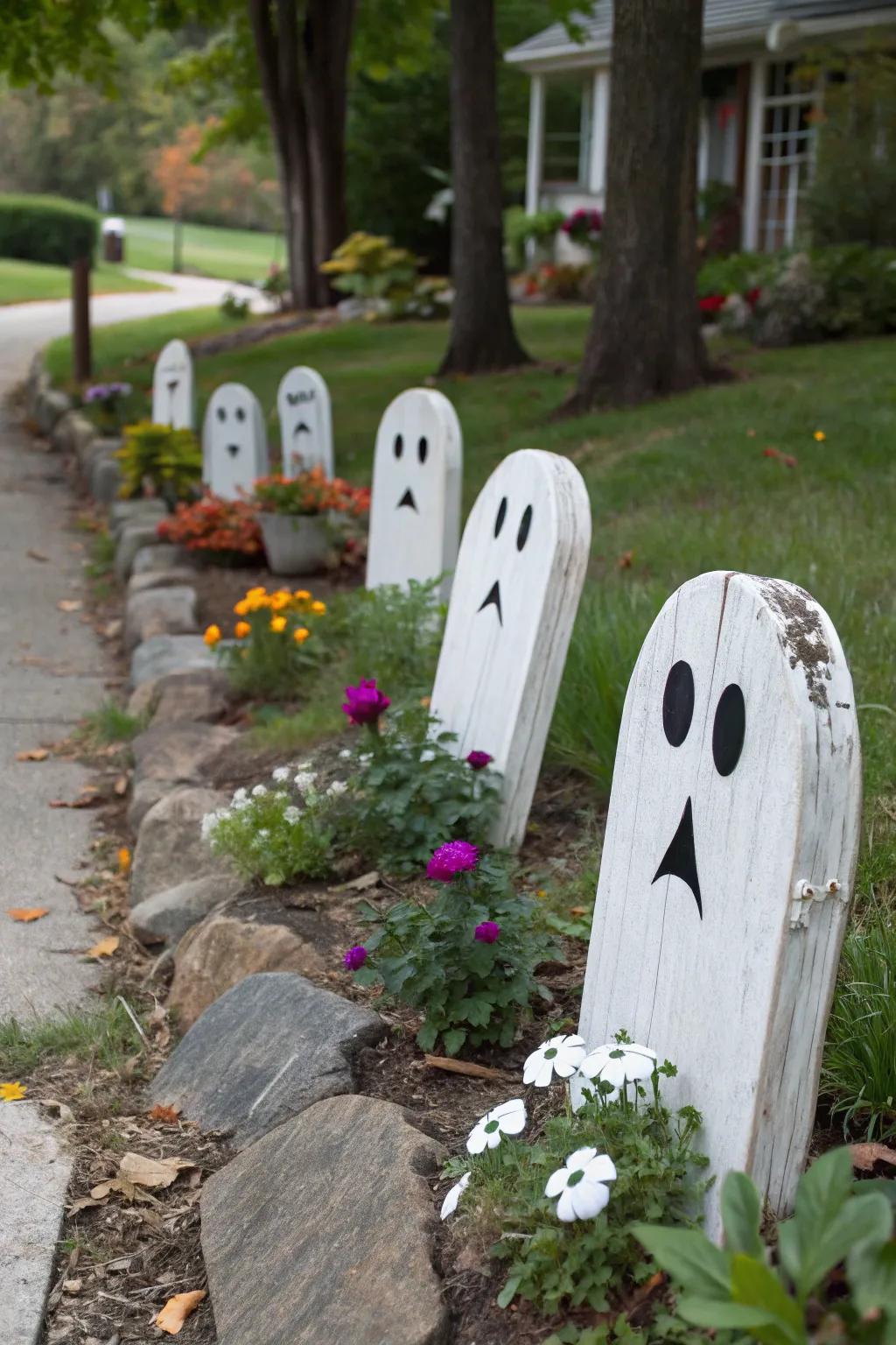 Sweet spectral timber figures for a Halloween touch.
