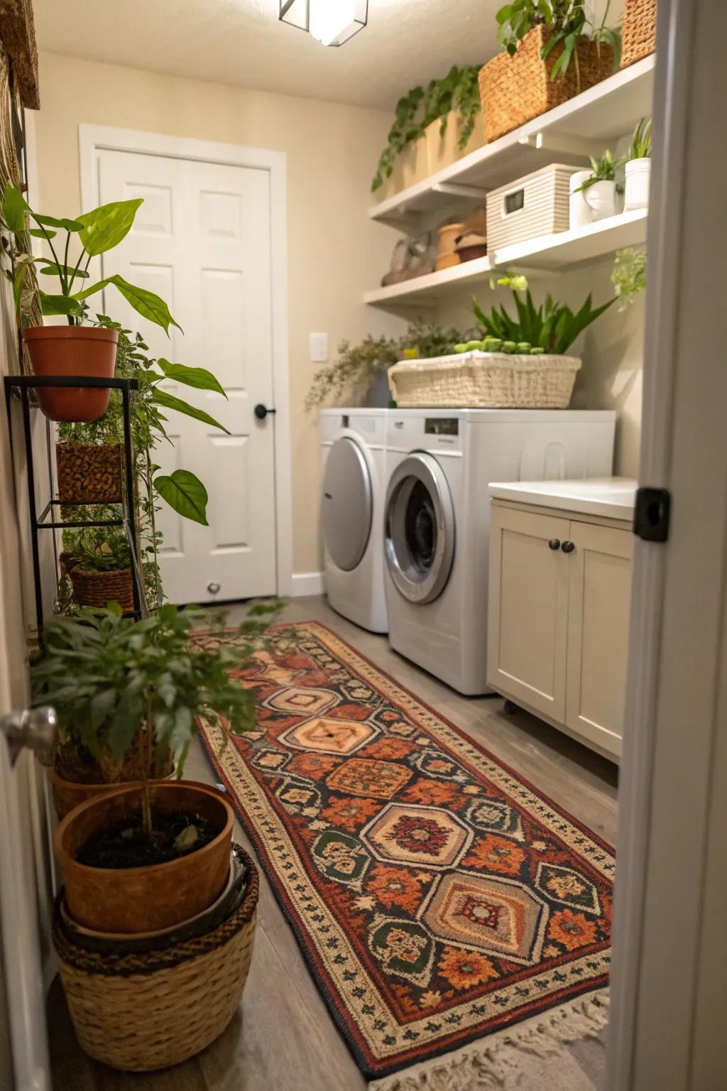 Ornamental accents add warmth to a functional space.