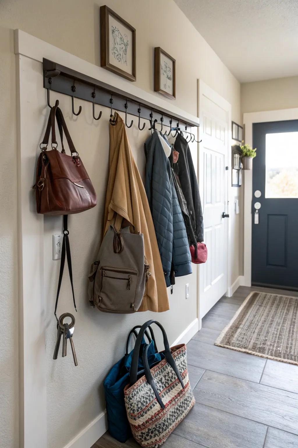 Keep entrances neat with a versatile organizer system.
