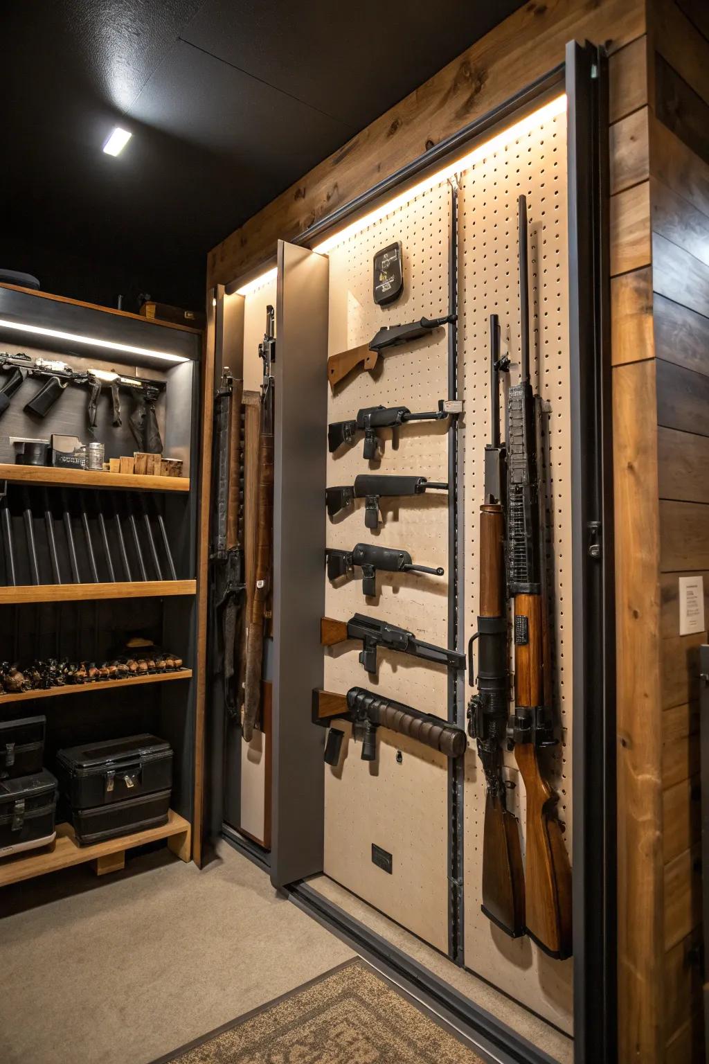 Open displays provide effortless access to your firearms selection.