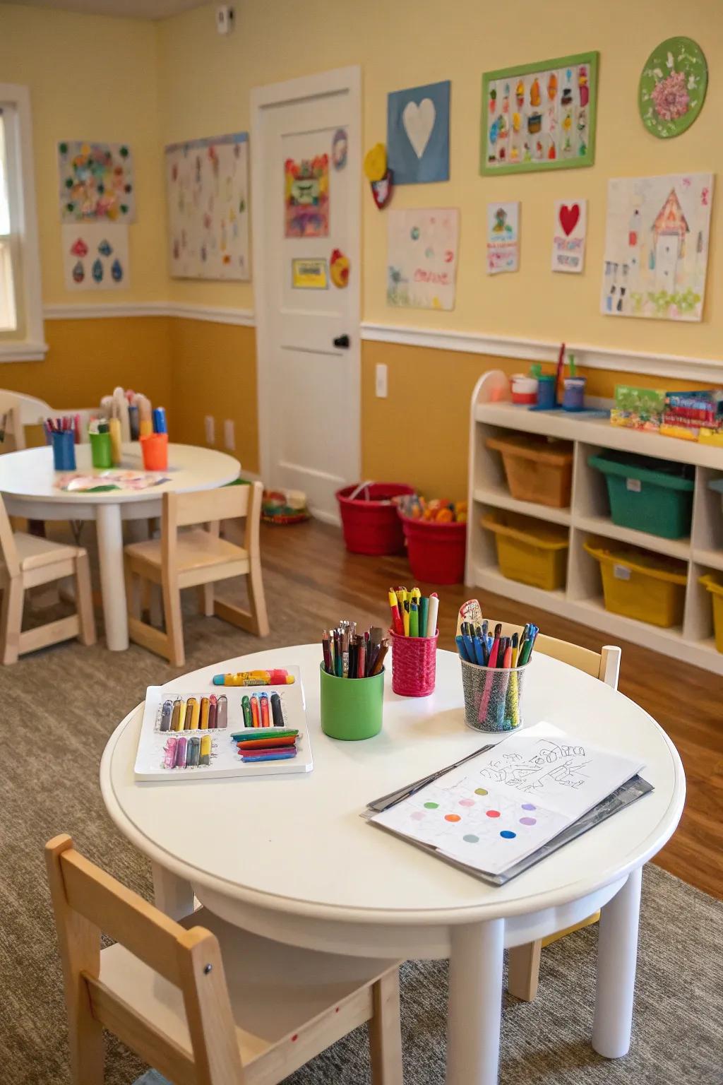 A specialized art zone tailored for aspiring artists.