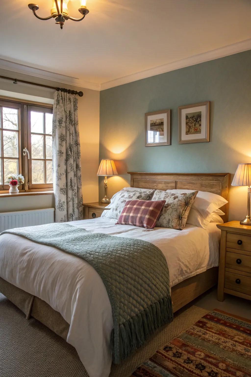 Gentle light helps establish a relaxing ambiance in bedrooms.