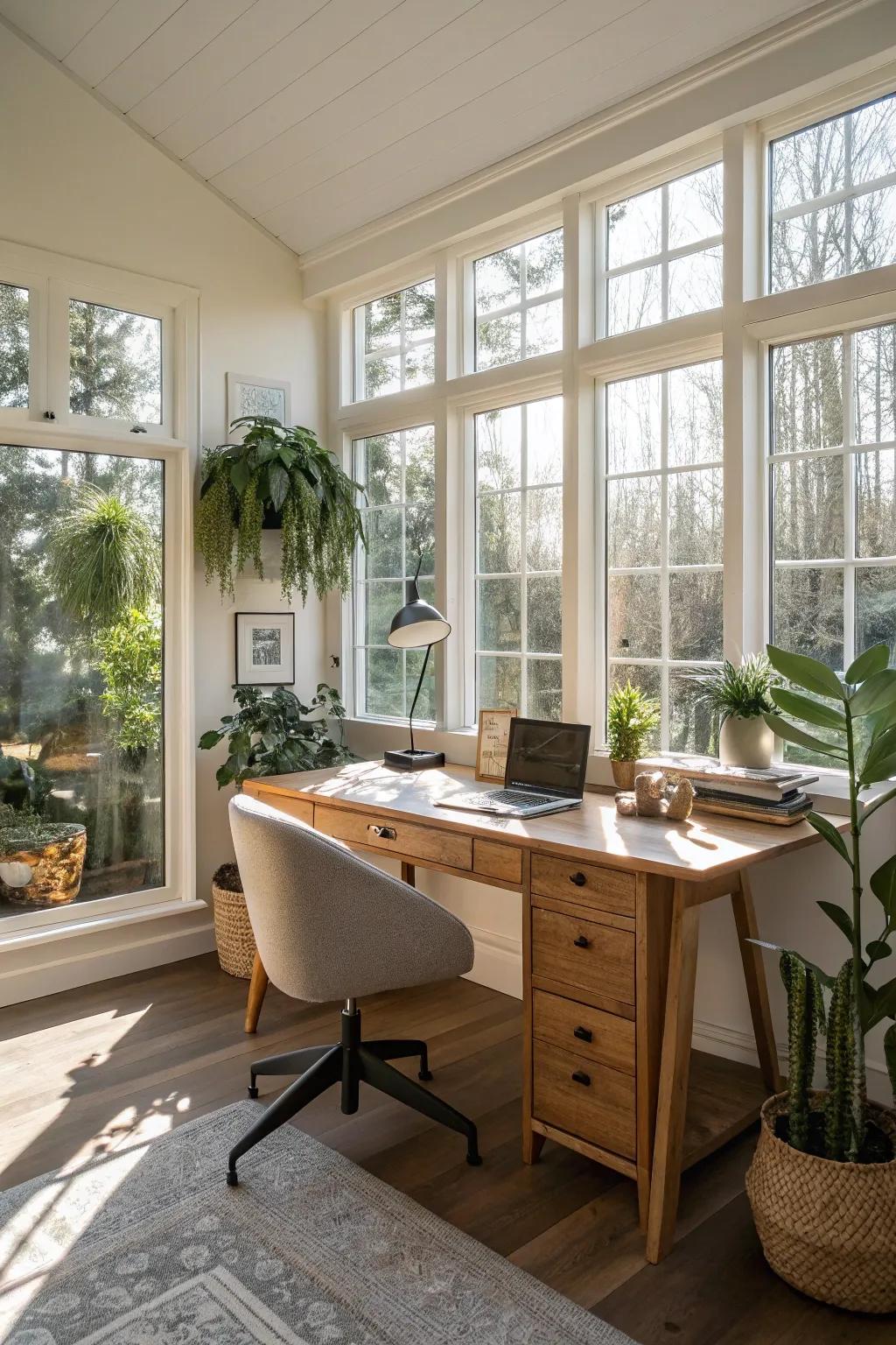 Natural light can transform your workspace, improving both mood and functionality.