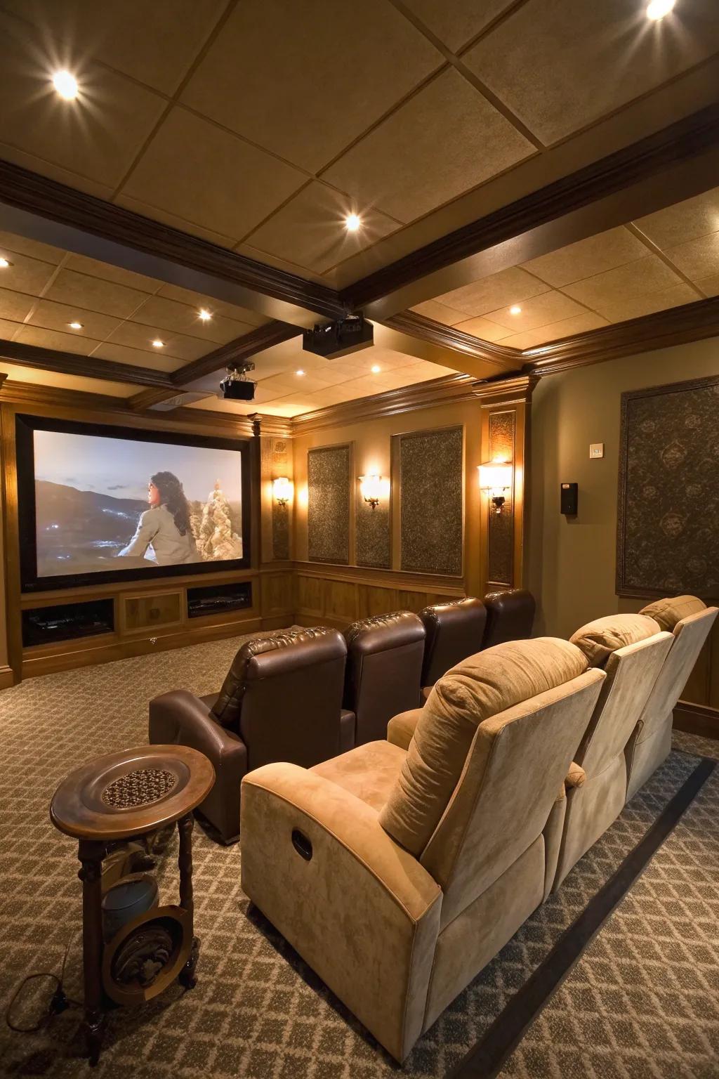 Soft, subtle illumination transforms your theater into an enchanting space.