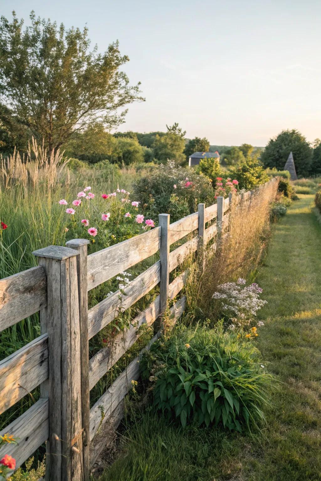 DIY charm using repurposed pallet wood for fencing.