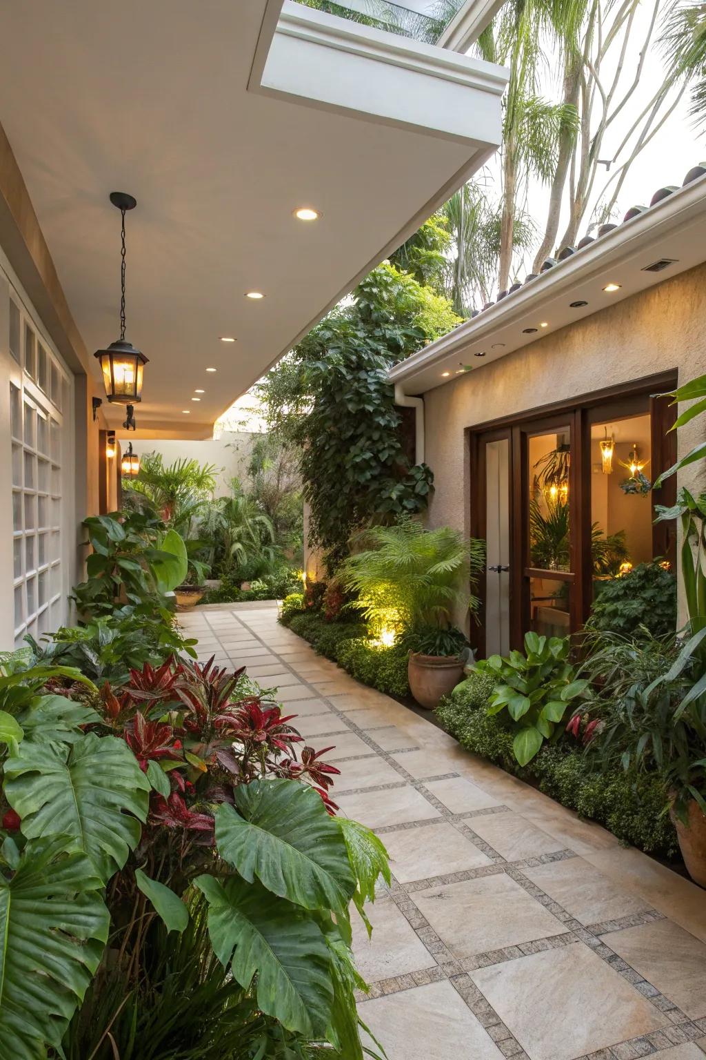 Prolong your indoor plants to the patio for a fluid connection with nature.