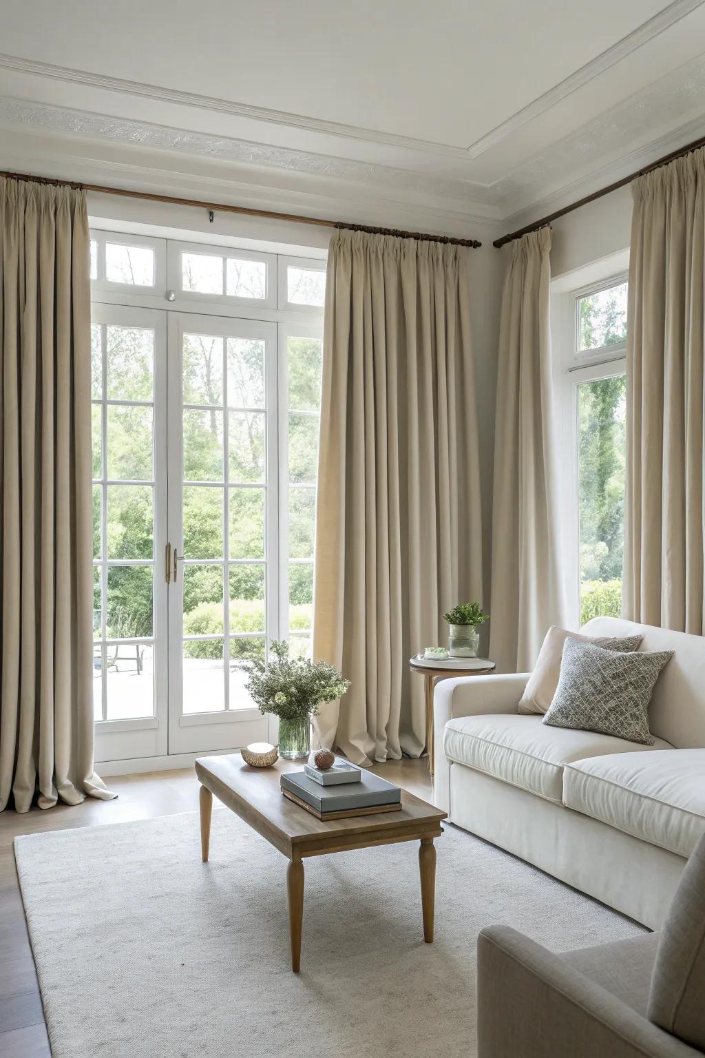 Coordinating dressings with wall colors fosters a balanced living space vibe.