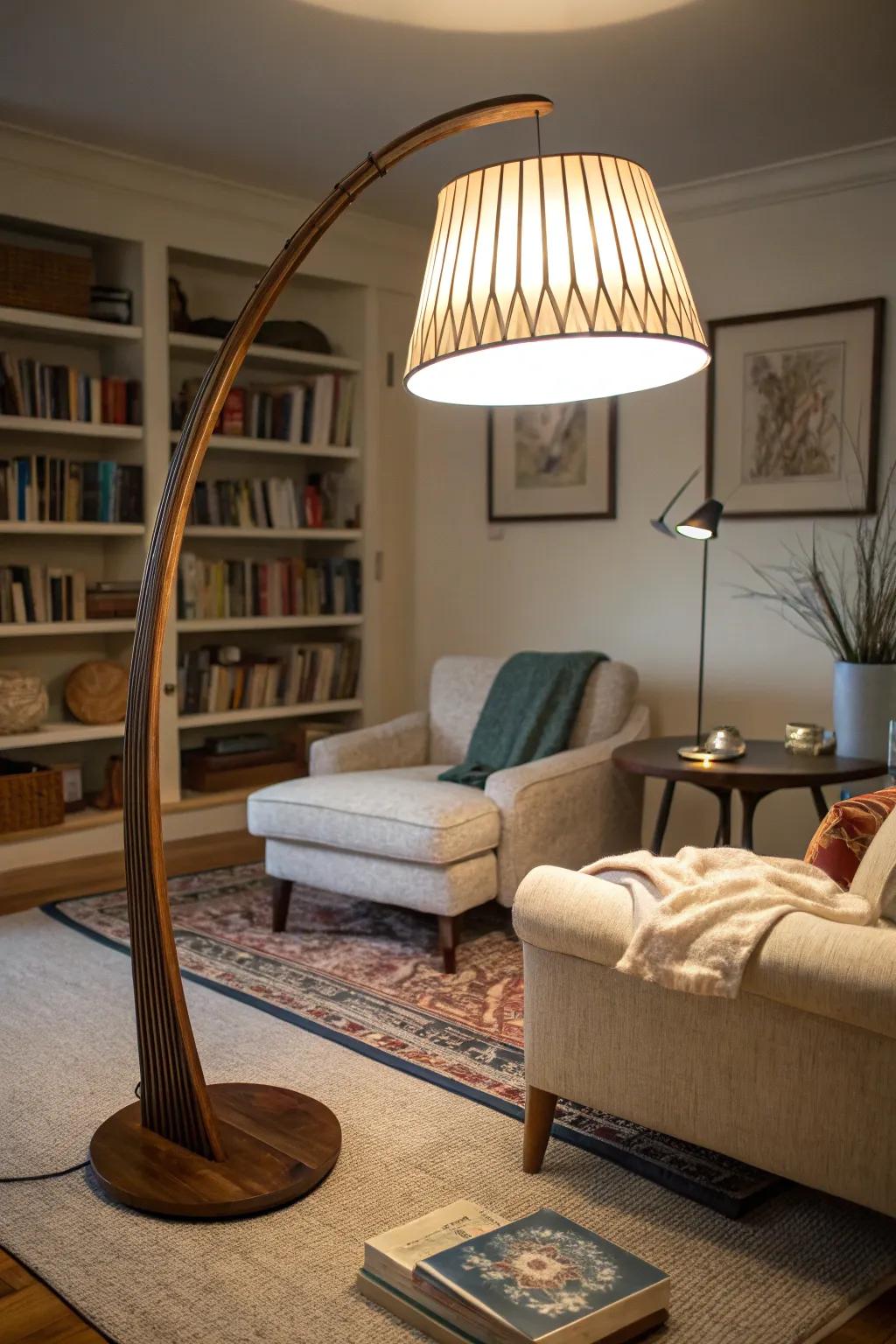 Enhance the brightness and beauty of your area with a fashionable upright lamp.