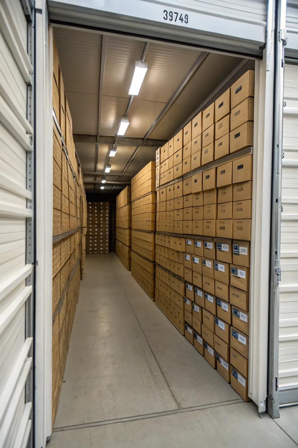 Boxes of the same size help create a unified and organized storage look.