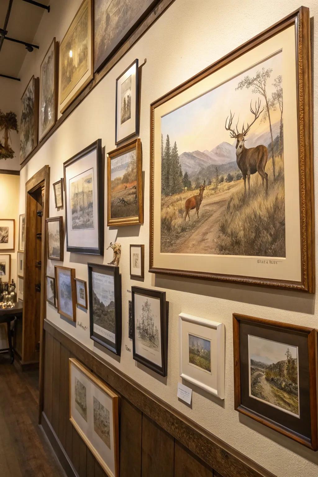 Encased art allows you to personalize the room and add a hint of history.