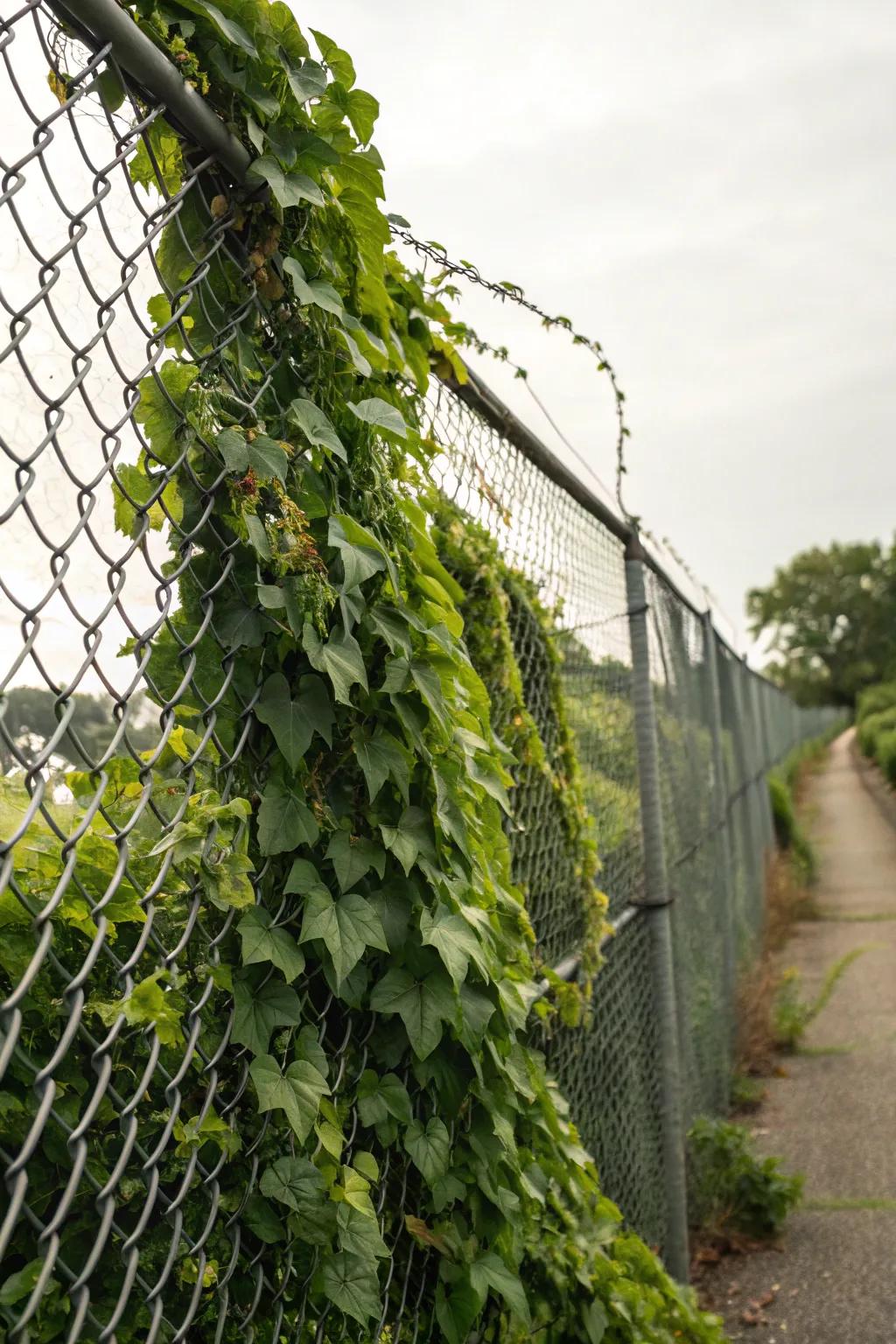 Ivy produces a stunning and organic privacy screen.