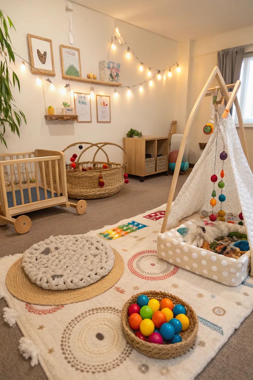 Sensory spots improve exploration and development.