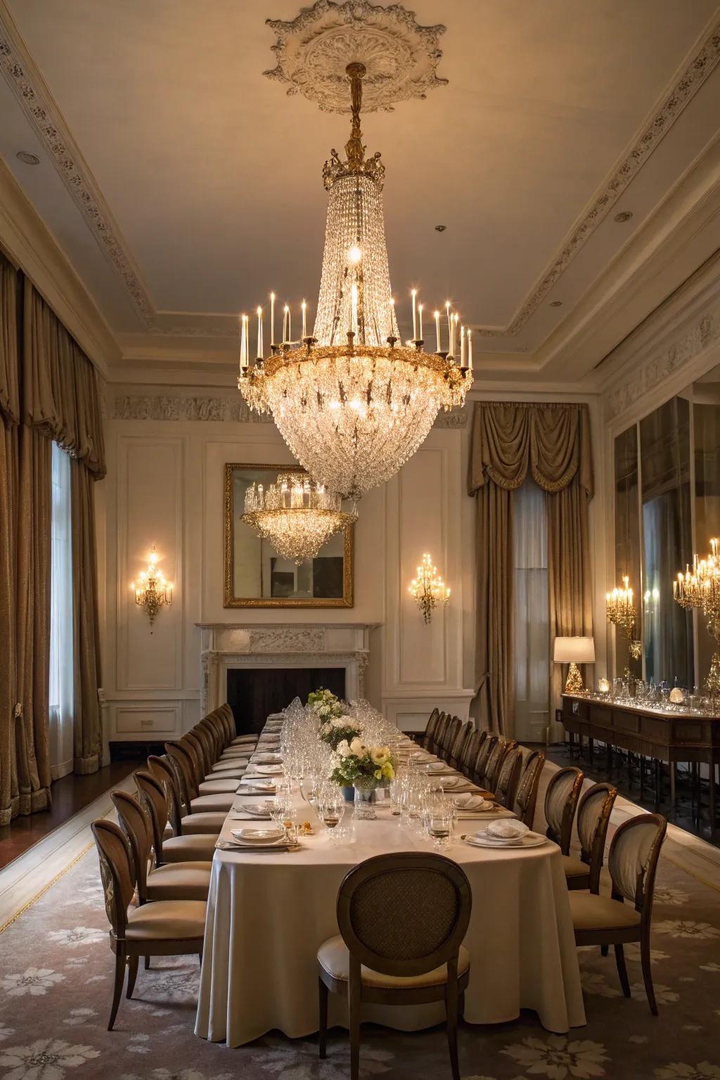 Sculptural illumination can change the environment of a room.