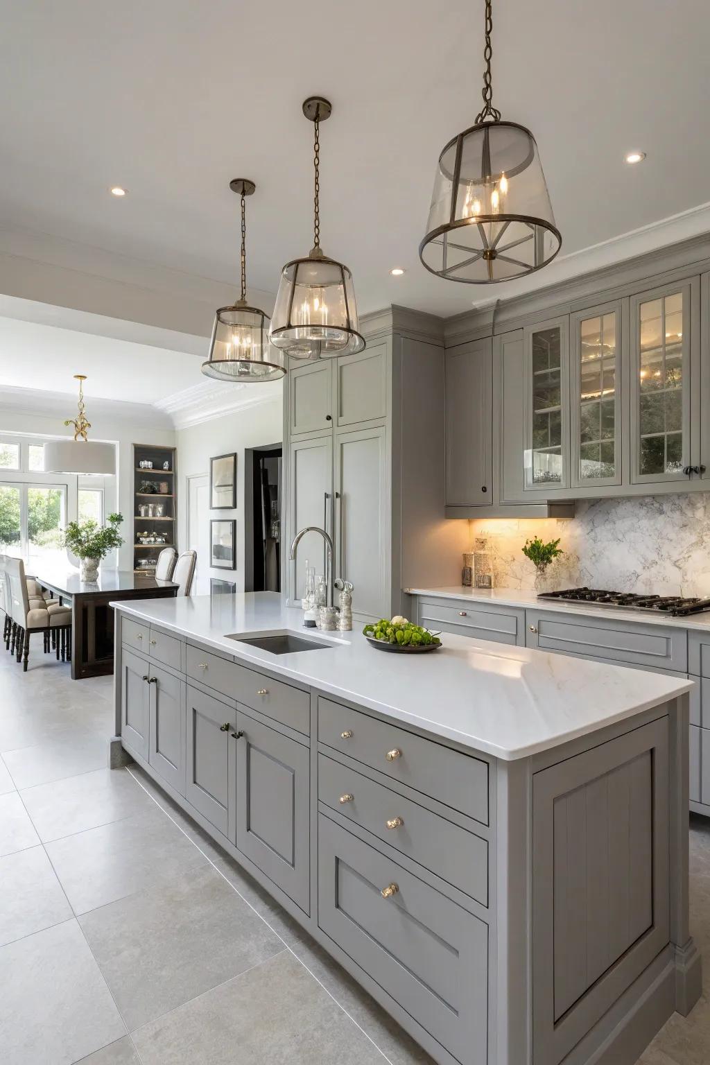 Gray cabinets add a modern, versatile touch to any kitchen.