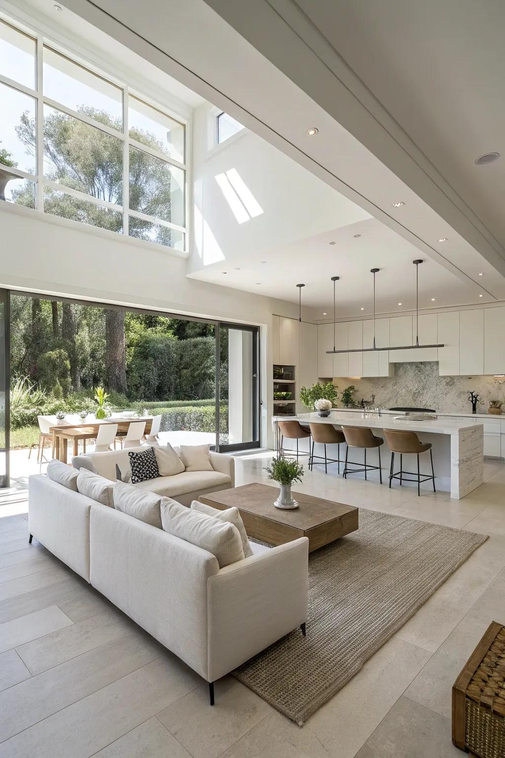 Simple furnishings amplify a tidy, open feel.