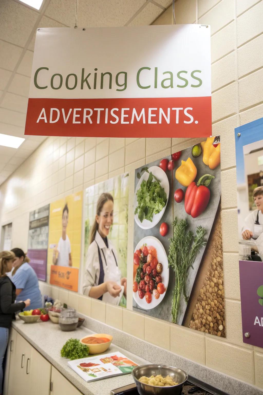 Cooking class print style to ignite culinary creativity.