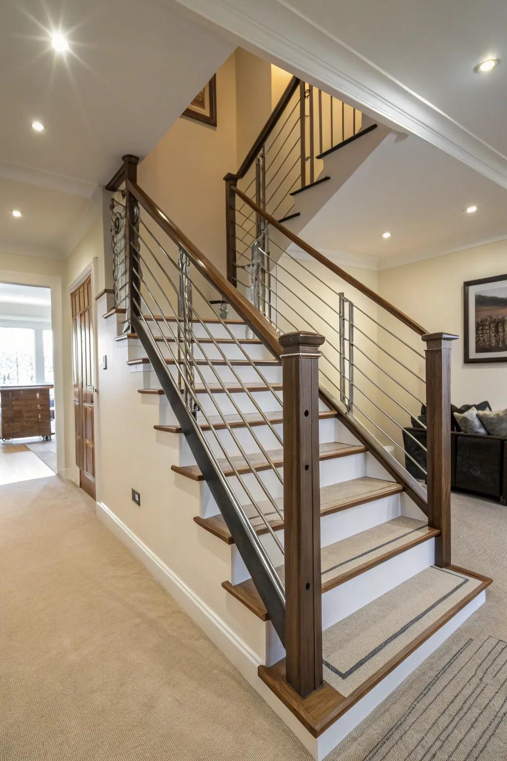 A sturdy banister ensuring safety without losing style.