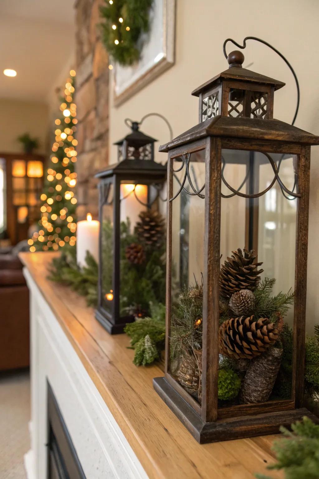 Holiday-inspired luminaries infuse festive warmth into any area.