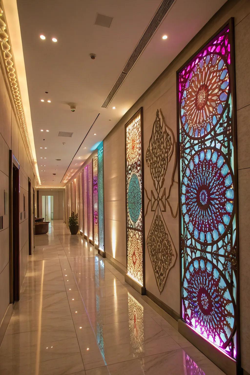 Turn your walls into art showcases with LED highlights.
