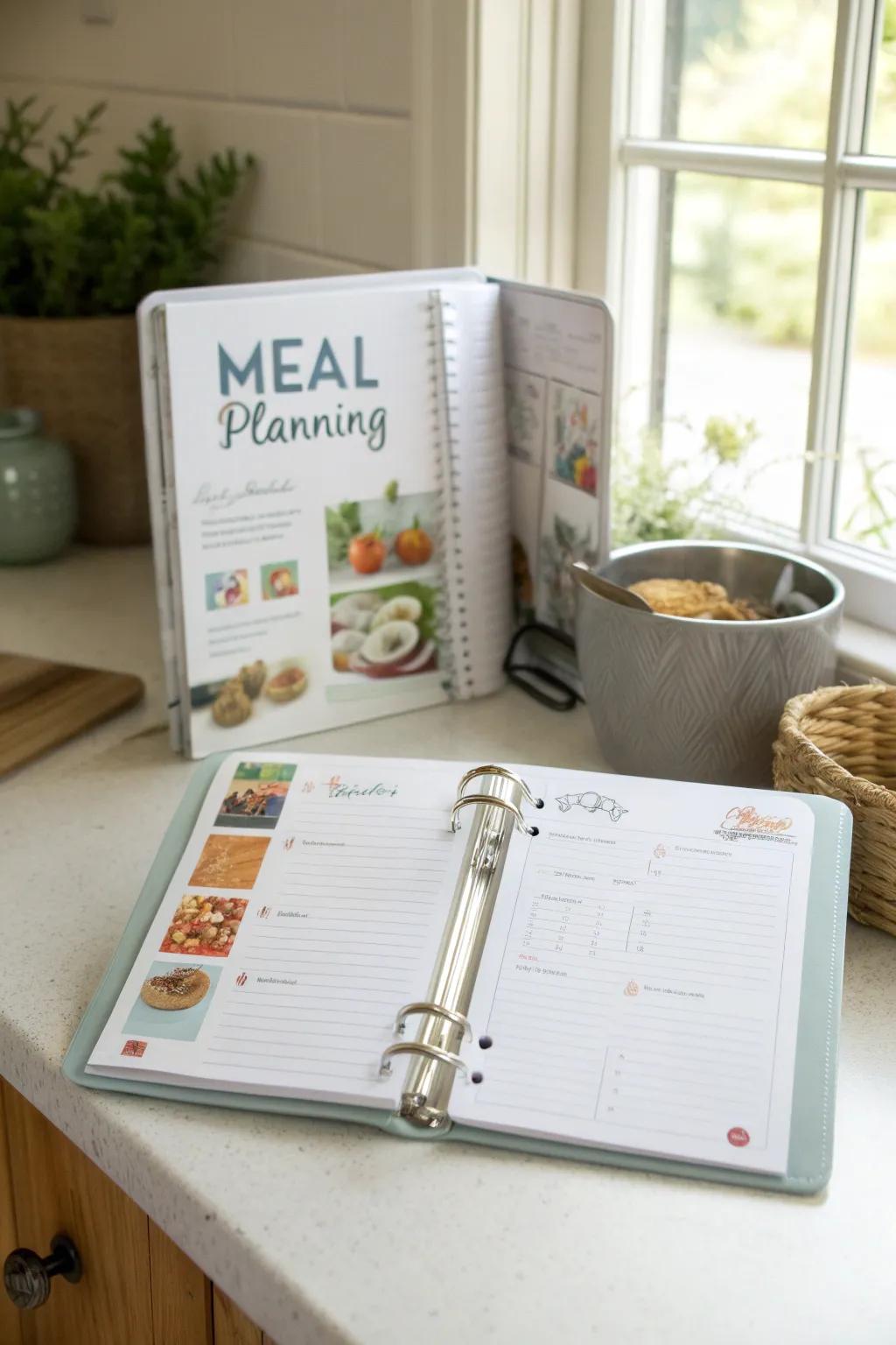 Menu organizer sheets streamline your grocery trips and food preparation.