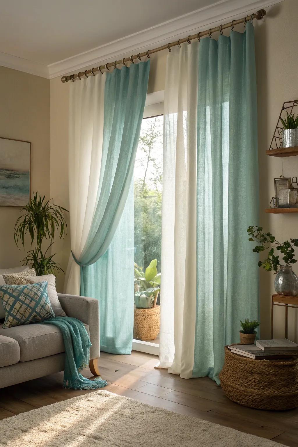 Nature-inspired hues bring a sense of calm and warmth to your living room.