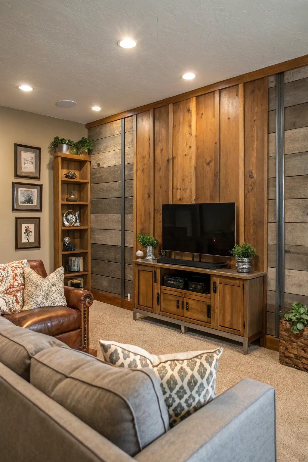 Tactile appeal comes alive with a blend of materials in your wall paneling.