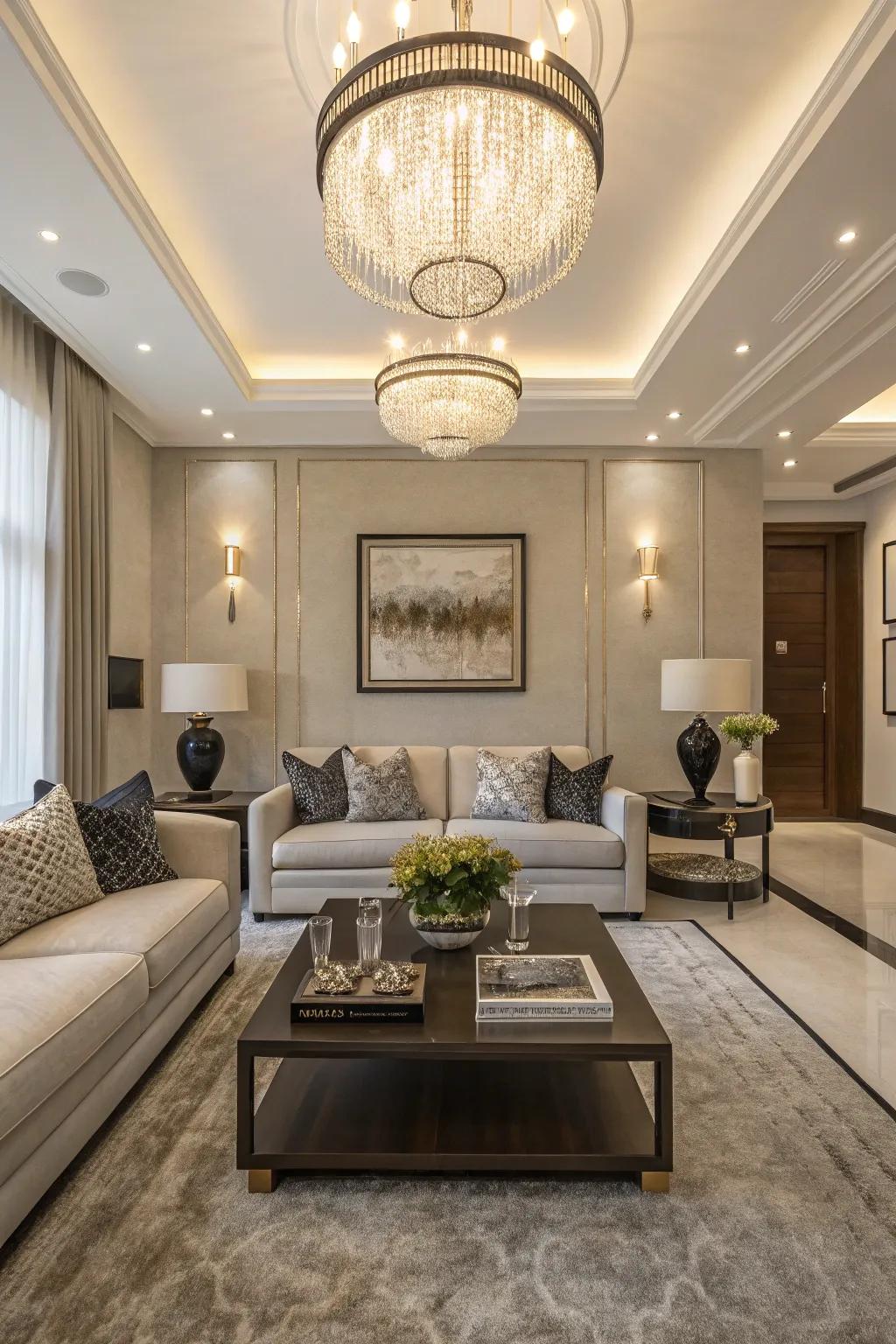 The main stage – a centerpiece table that ties the room together.