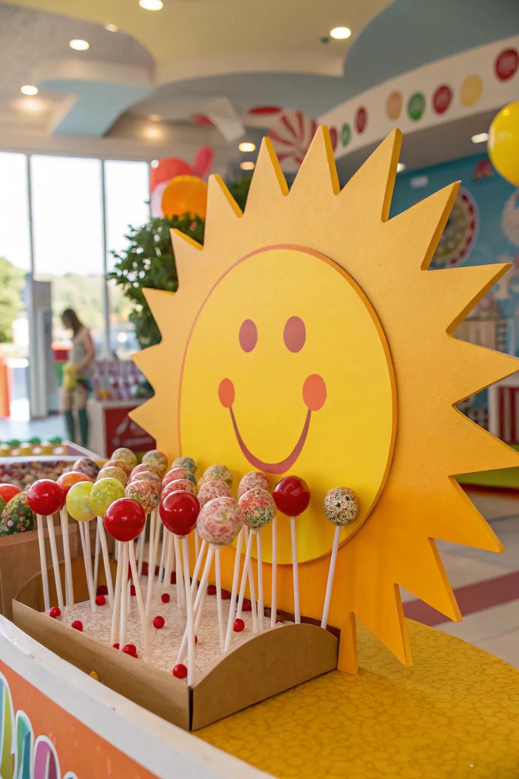 Fiberboard shapes introduce a playful and imaginative twist to candy displays.