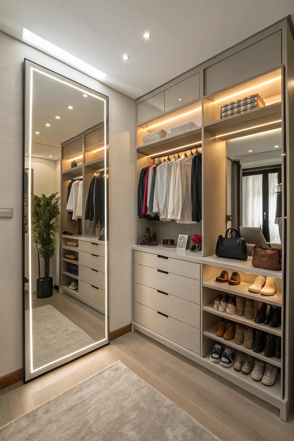 Mirrors make your space feel larger.