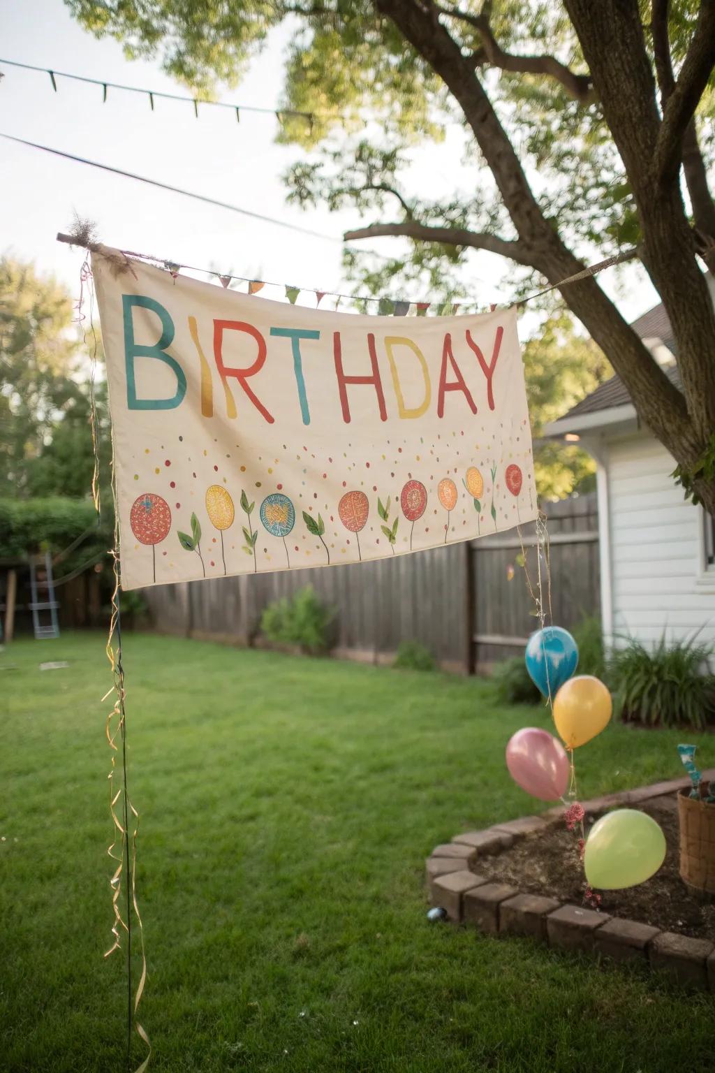 Personalized banners bring a special feel to the celebration.