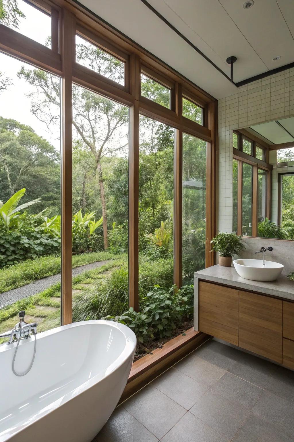 Vast casements provide natural light and gorgeous panoramas.