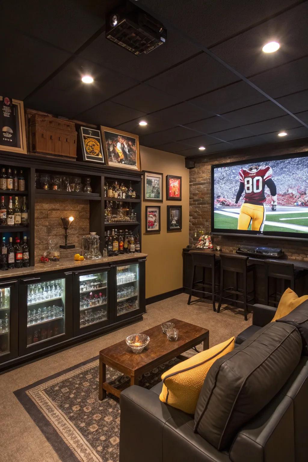 Recreate the sports experience within your residence using a specific location for match day.