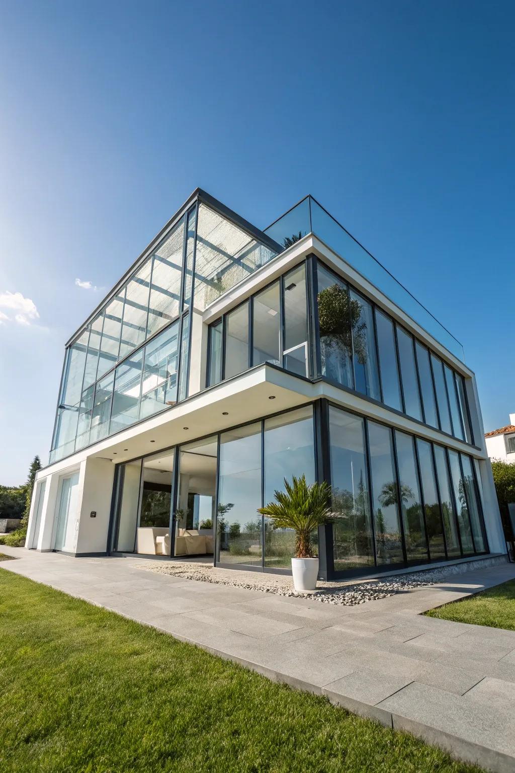 Geometric shapes enhancing architectural appeal.