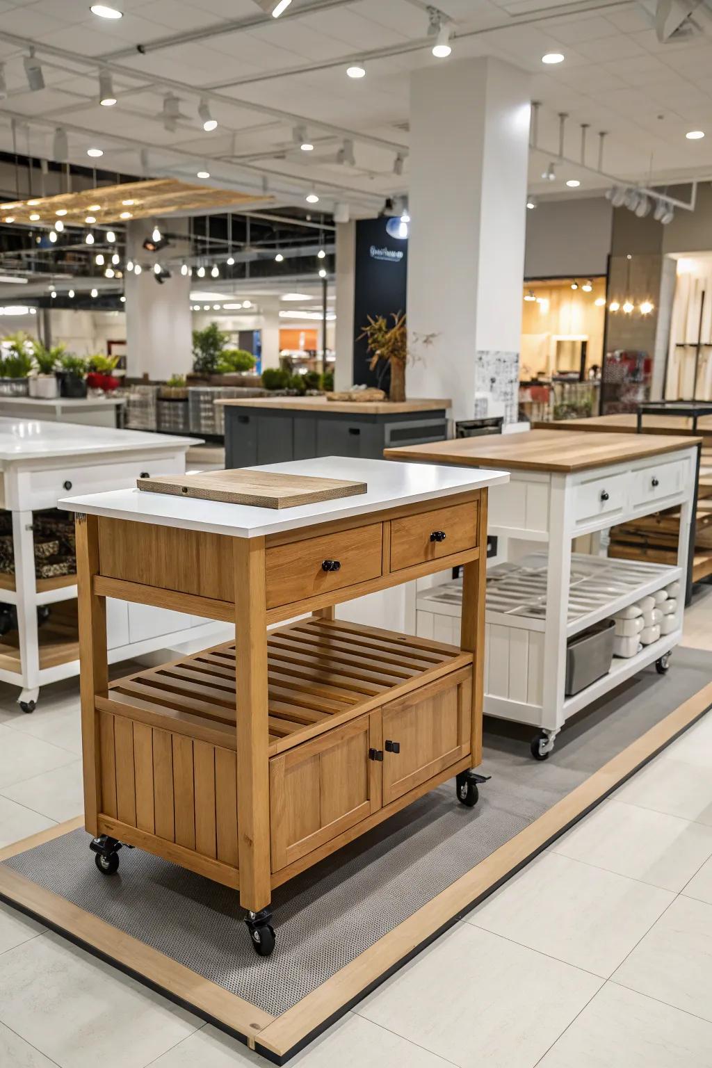 Kitchen islands come in many styles
