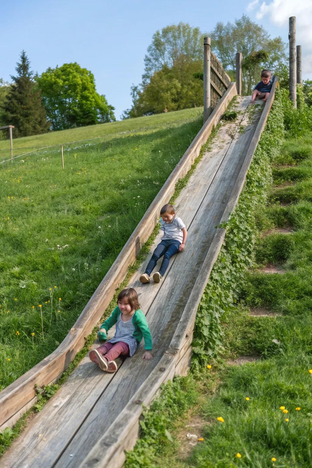 Timber slopes add excitement to natural landscapes.
