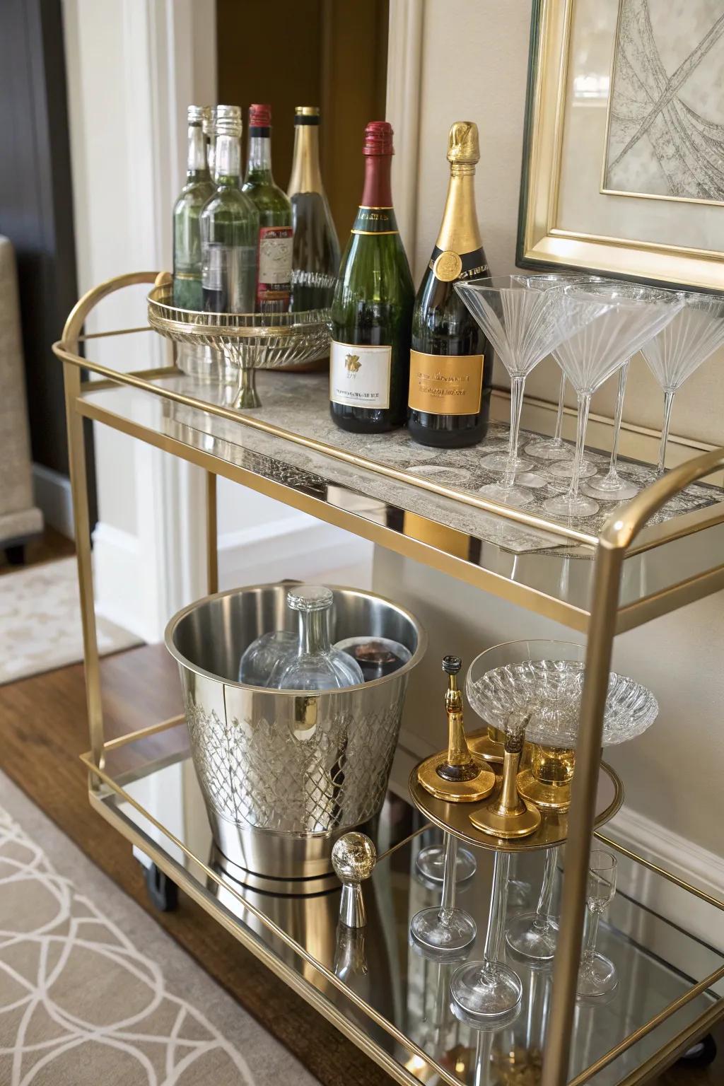 A chic DIY champagne bar for self-serve celebrations.