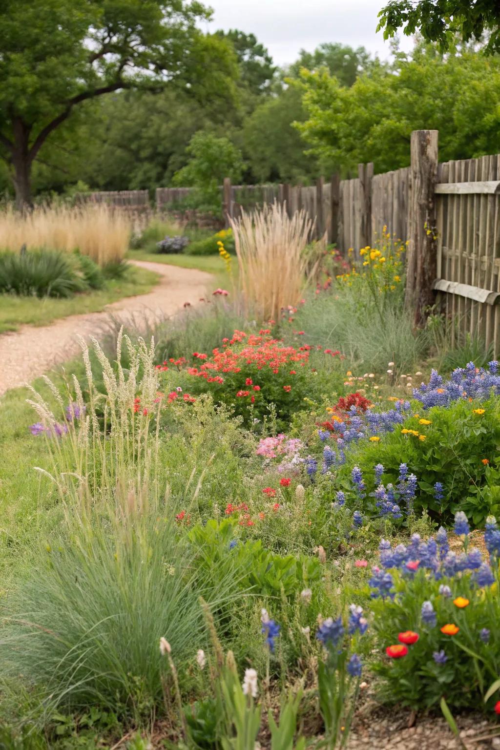 A naturally gorgeous garden overflowing with Texan native plants.