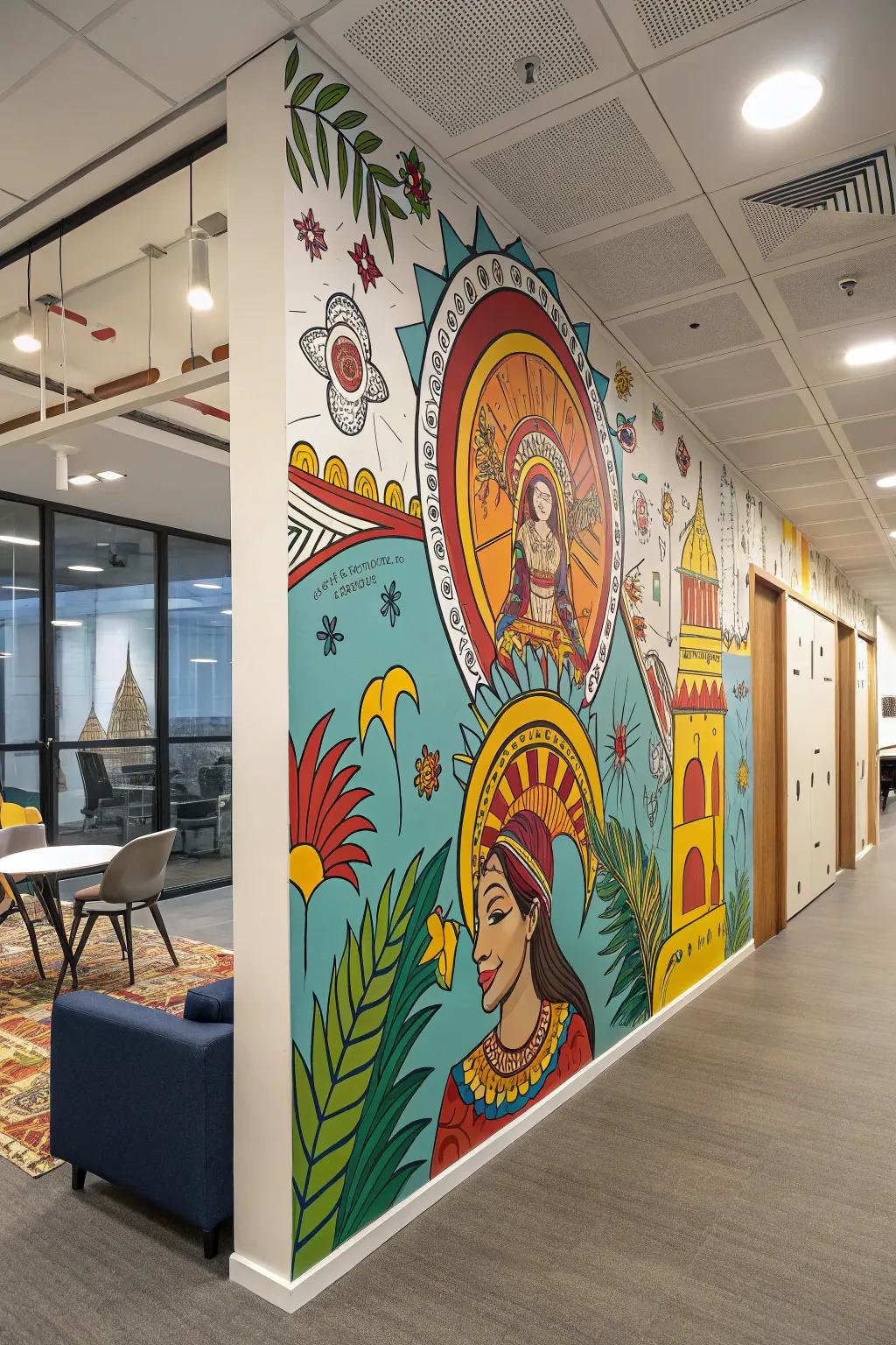 Give your office a unique vibe with cultural art.