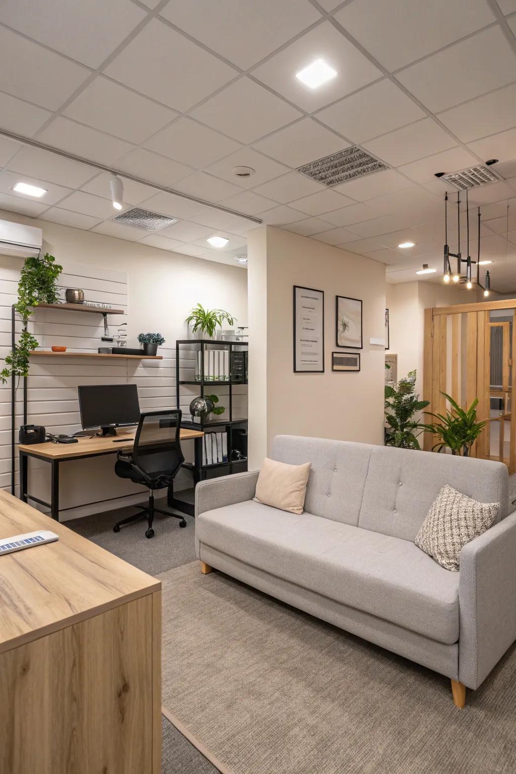 A neutral palette enhances the soothing ambiance.